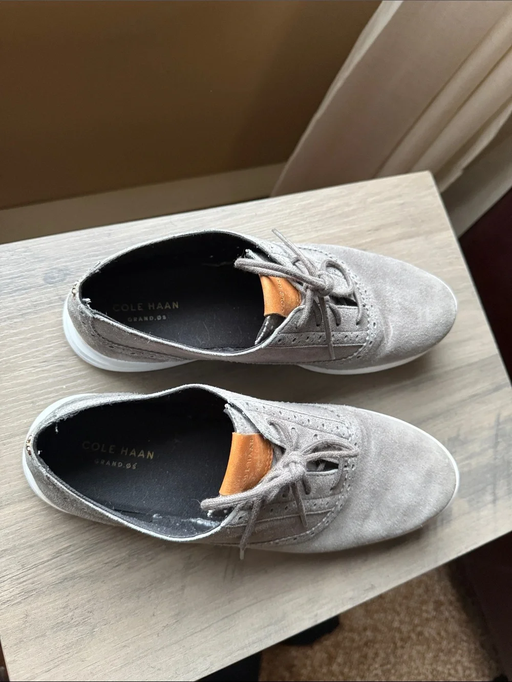 Cole Haan Gray Suede Wingtip Derby Sneakers